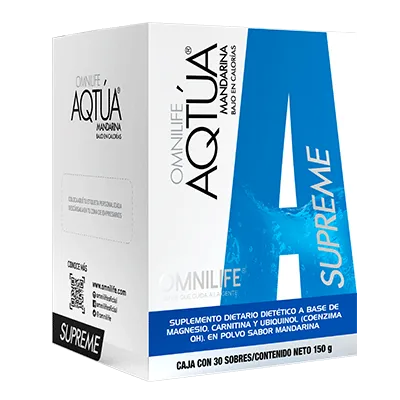 Foto oficial de Aqtúa Supreme en Argentina: caja c/30 sachets 150g, código 3924734.