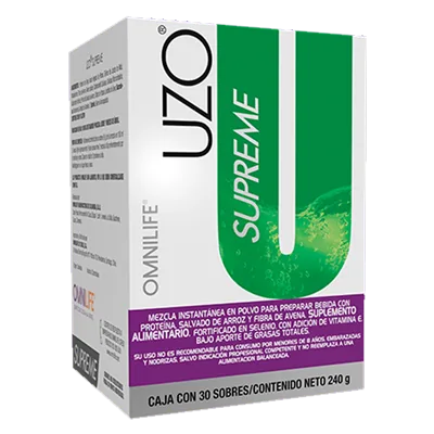 Foto oficial de Uzo Supreme en Chile: caja c/30 sobres 240g, código 3875700.