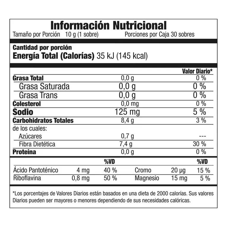 Tabla nutrimental de Ego Life, código Ecuador 4903204, imagen 2.