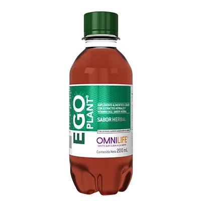 Foto oficial de Ego Plant en Ecuador: botella, contenido neto 200 mililitros, código 1260600.