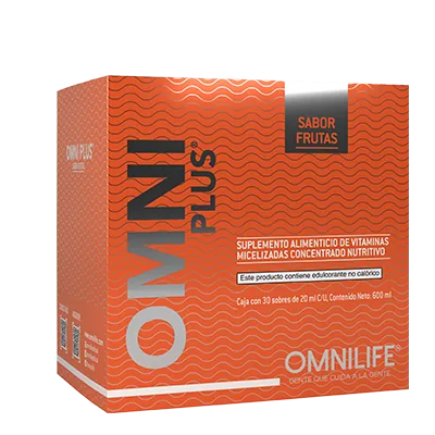 Foto oficial de Omniplus en Ecuador: caja con 30 sobres, contenido neto 600 mililitros, código 2350430.