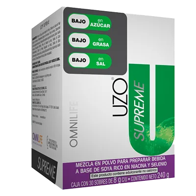 Foto oficial de Uzo Supreme en Ecuador: caja c/30 sachets 240g, código 3875700.