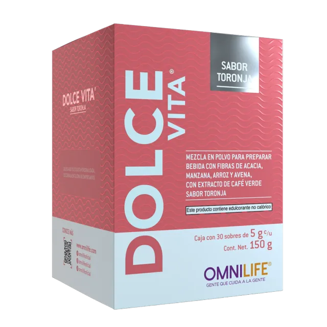 Foto oficial de Dolce Vita en Ecuador: caja con 30 sobres, contenido neto 150 gramos, código 4404710.
