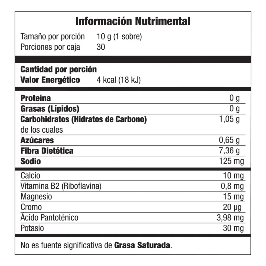 Tabla nutrimental de Ego Life, código Guatemala 4903204, imagen 1.
