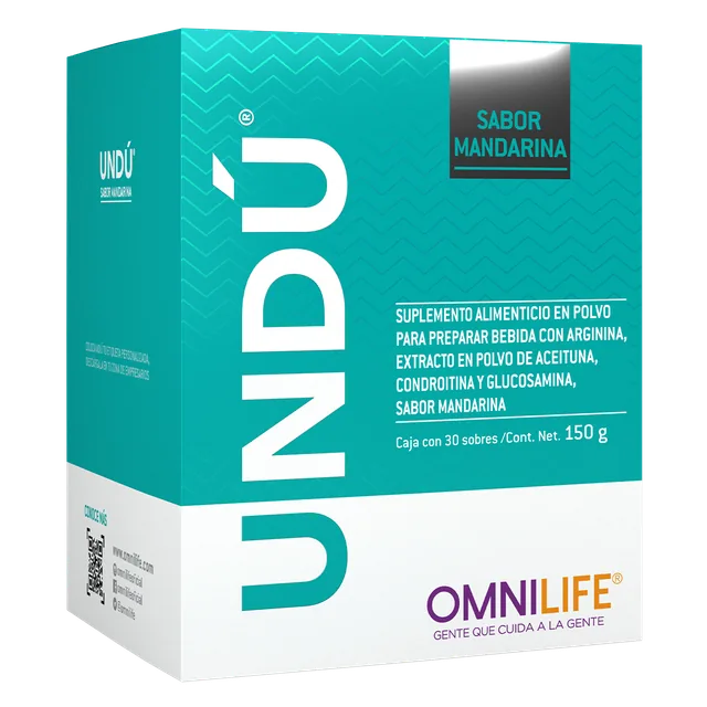 Foto oficial de Undú en Guatemala: caja con 30 sobres, contenido neto 150 g, código 3705934.