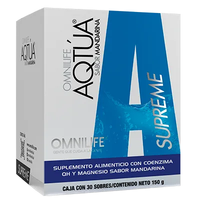 Foto oficial de Aqtúa Supreme en Guatemala: caja c/30 sachets 150g, código 3924734.
