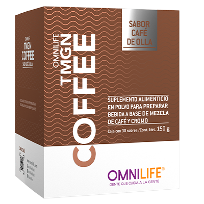 OMNILIFE TMGN Coffee de olla, presentación observada en el catálogo oficial de México