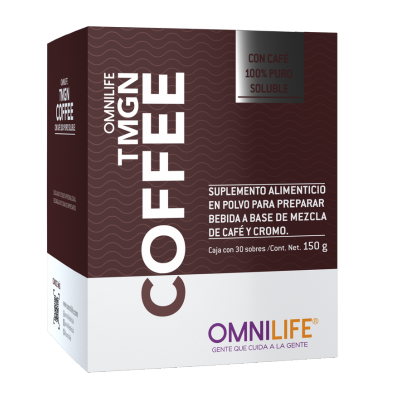 OMNILIFE TMGN Coffee, presentación observada en el catálogo oficial de México