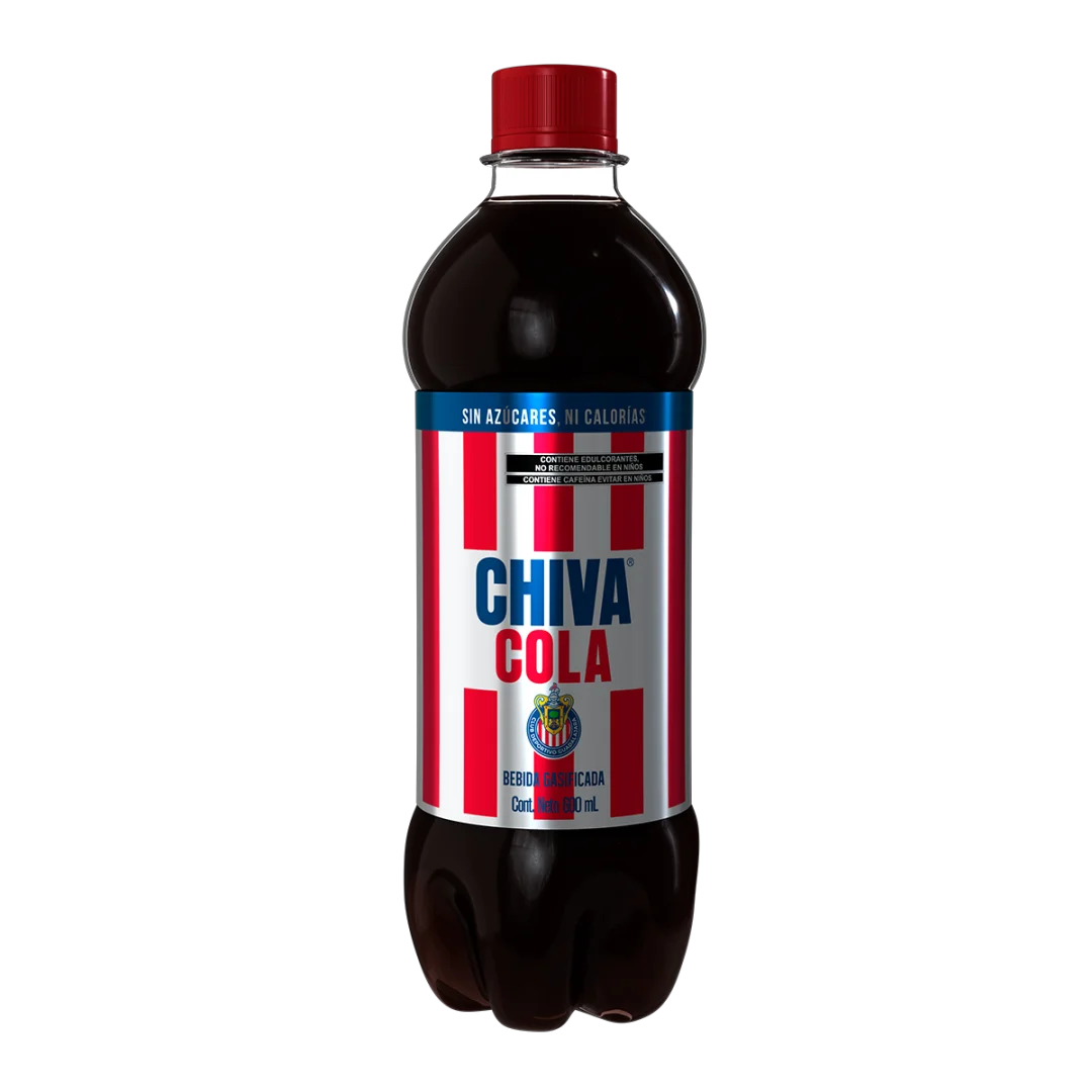 Chiva Cola sin azúcar, presentación observada en el catálogo oficial de México