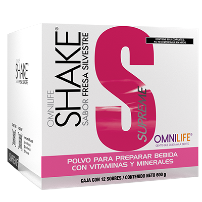 OMNILIFE Shake Supreme Fresa Silvestre, presentación observada en el catálogo oficial de México