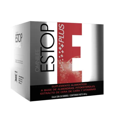 Foto oficial de Estop Plus en Nicaragua: caja c/30 sobres 450g, código 1675700.