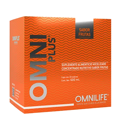 Foto oficial de Omniplus en Nicaragua: caja con 30 sobres, código 2350430.