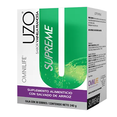 Foto oficial de Uzo Supreme en Nicaragua: caja c/30 sachets 240g, código 3875700.