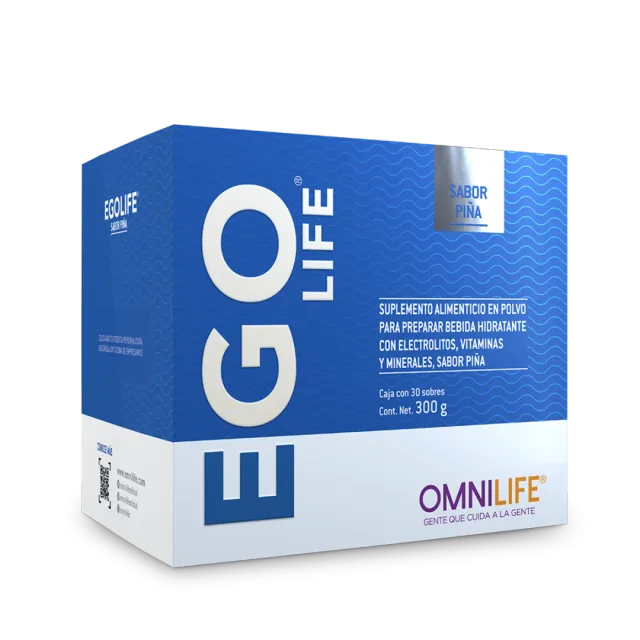 Foto oficial de Ego Life en Nicaragua: caja con 30 sobres. Contenido neto 300 g, código 4903204.