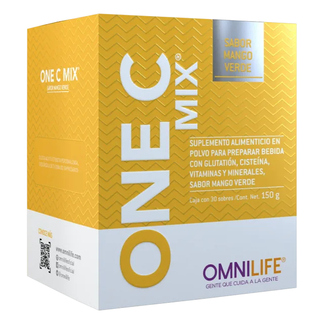 Foto oficial de One C Mix en Nicaragua: caja con 30 sobres. Contenido neto 150 g, código 6305929.