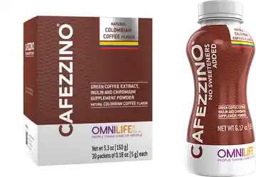 Presentaciones CAFEZZINO y CAFEZZINO sin endulzar del catálogo de Estados Unidos.