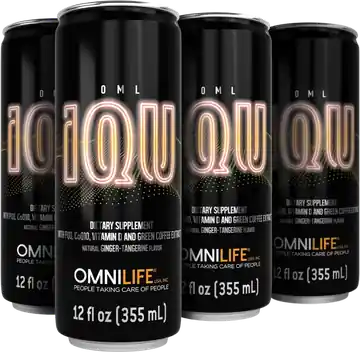 Latas de OML IQU; se vende en paquete de seis latas de 355 mL.
